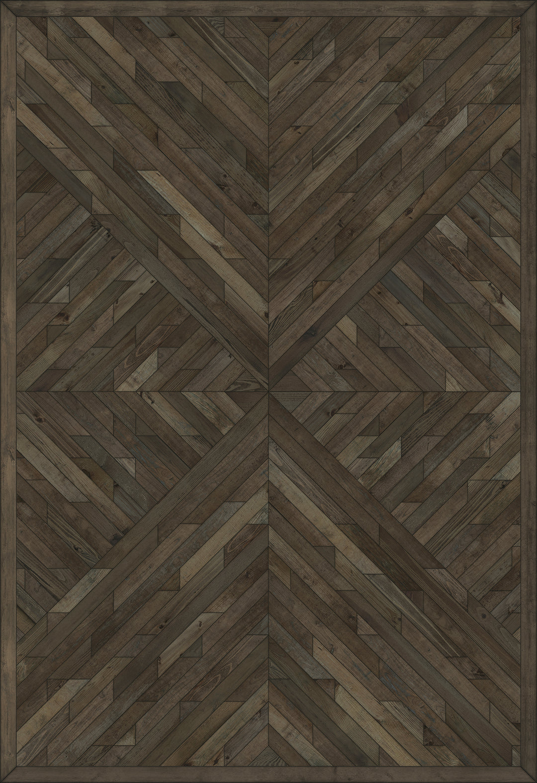 Vintage Vinyl Floorcloth Rug (Norwegian - Nile - Drenched in Night)