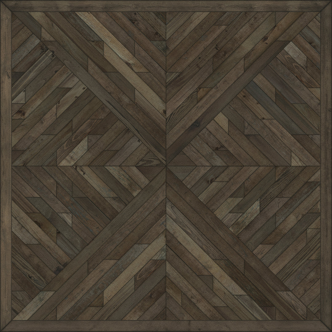 Vintage Vinyl Floorcloth Rug (Norwegian - Nile - Drenched in Night)
