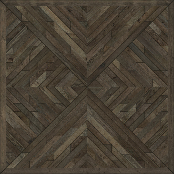 Vintage Vinyl Floorcloth Rug (Norwegian - Nile - Drenched in Night)