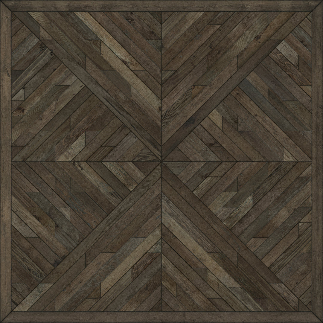 Vintage Vinyl Floorcloth Rug (Norwegian - Nile - Drenched in Night)