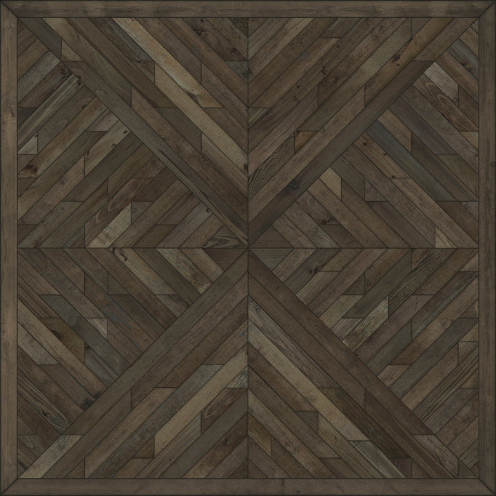Vintage Vinyl Floorcloth Rug (Norwegian - Nile - Drenched in Night)