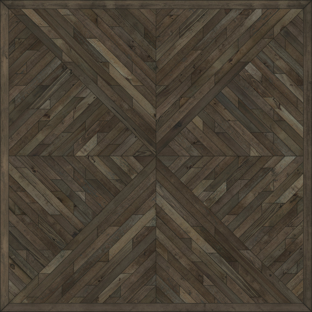 Vintage Vinyl Floorcloth Rug (Norwegian - Nile - Drenched in Night)