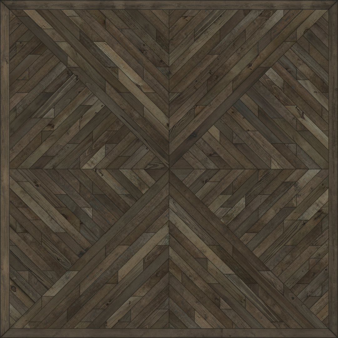 Vintage Vinyl Floorcloth Rug (Norwegian - Nile - Drenched in Night)