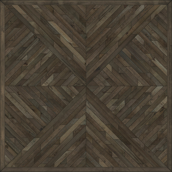 Vintage Vinyl Floorcloth Rug (Norwegian - Nile - Drenched in Night)