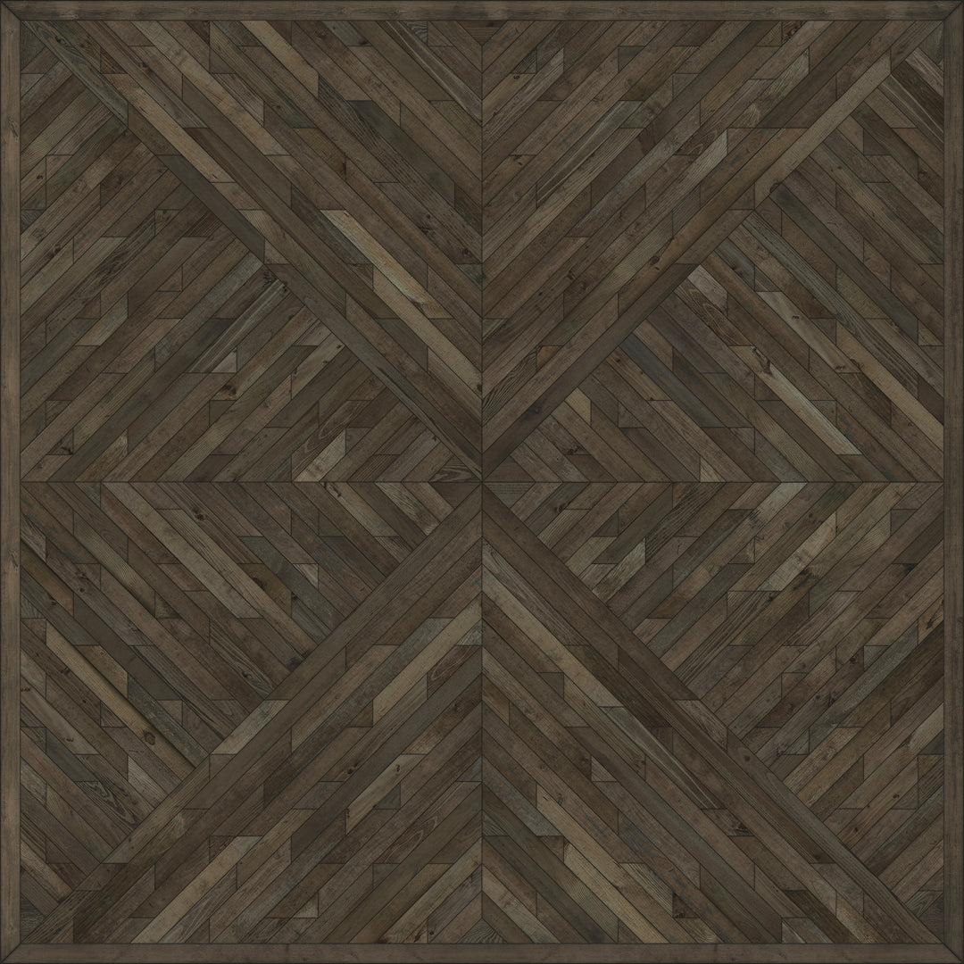 Vintage Vinyl Floorcloth Rug (Norwegian - Nile - Drenched in Night)