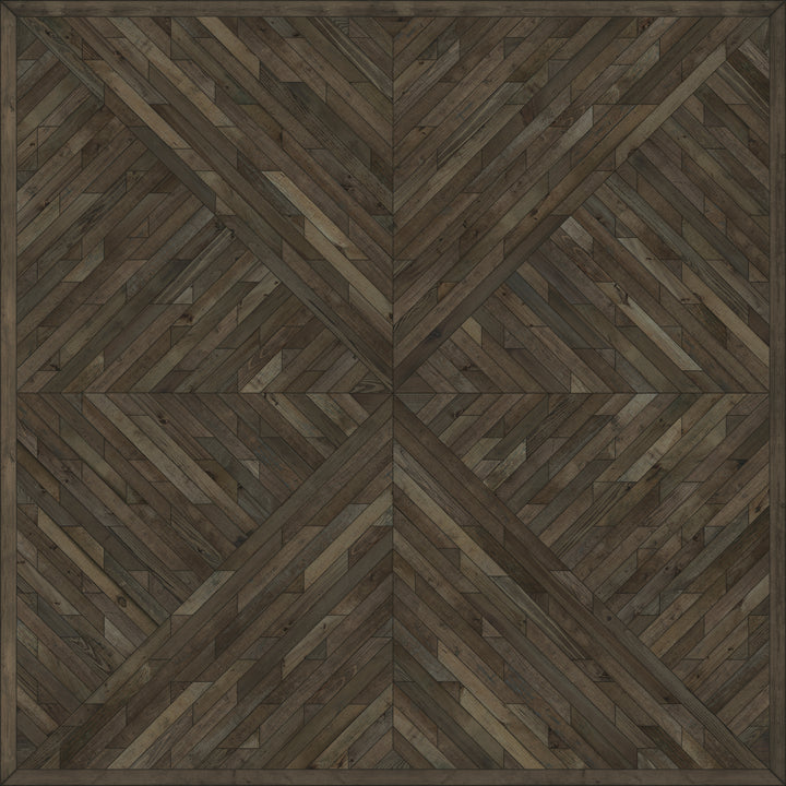 Vintage Vinyl Floorcloth Rug (Norwegian - Nile - Drenched in Night)