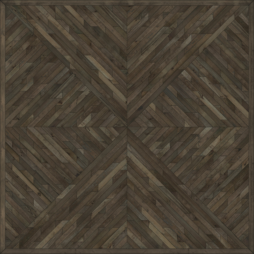 Vintage Vinyl Floorcloth Rug (Norwegian - Nile - Drenched in Night)