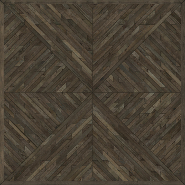 Vintage Vinyl Floorcloth Rug (Norwegian - Nile - Drenched in Night)