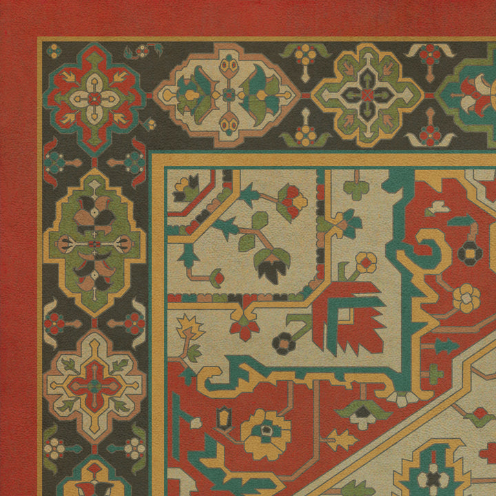 Vintage Vinyl Floorcloth Rug (Persian Bazaar - Camelot - Uther Pendragon)