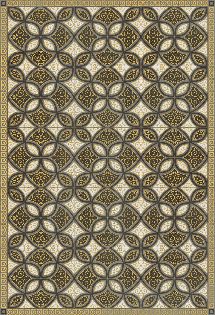 Vintage Vinyl Floorcloth Rug (Pattern 25 Avitus)