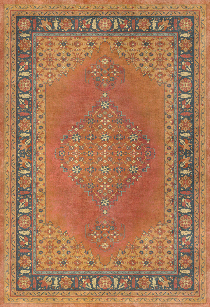 Vintage Vinyl Floorcloth Mats (Persian Bazaar - Agra - Mughal) - Hudson & Vine