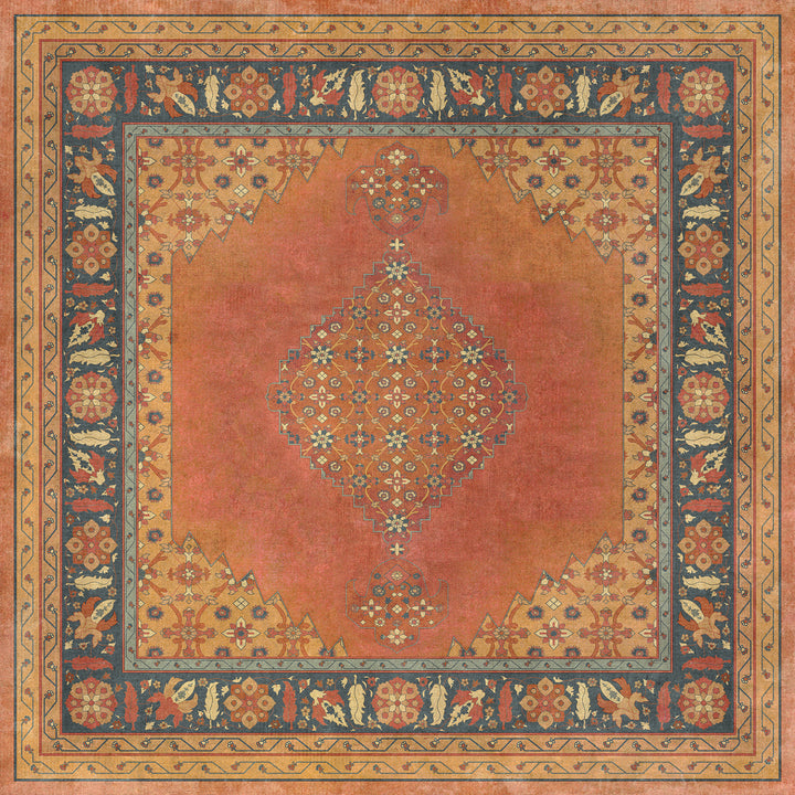 Vintage Vinyl Floorcloth Mats (Persian Bazaar - Agra - Mughal) - Hudson & Vine