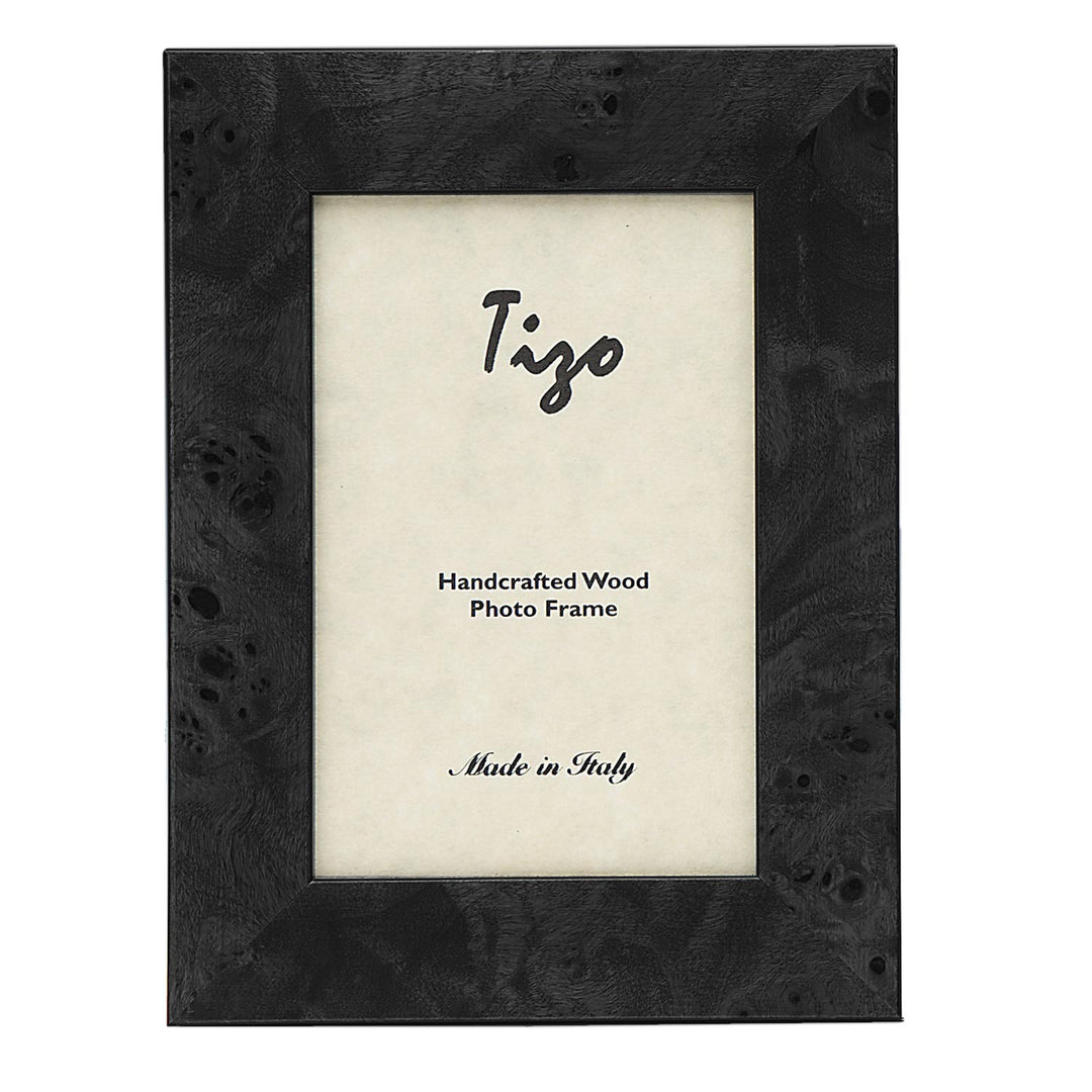 Tizo Design Wide Burl Pattern Italian Wood Picture Frame (Gray)