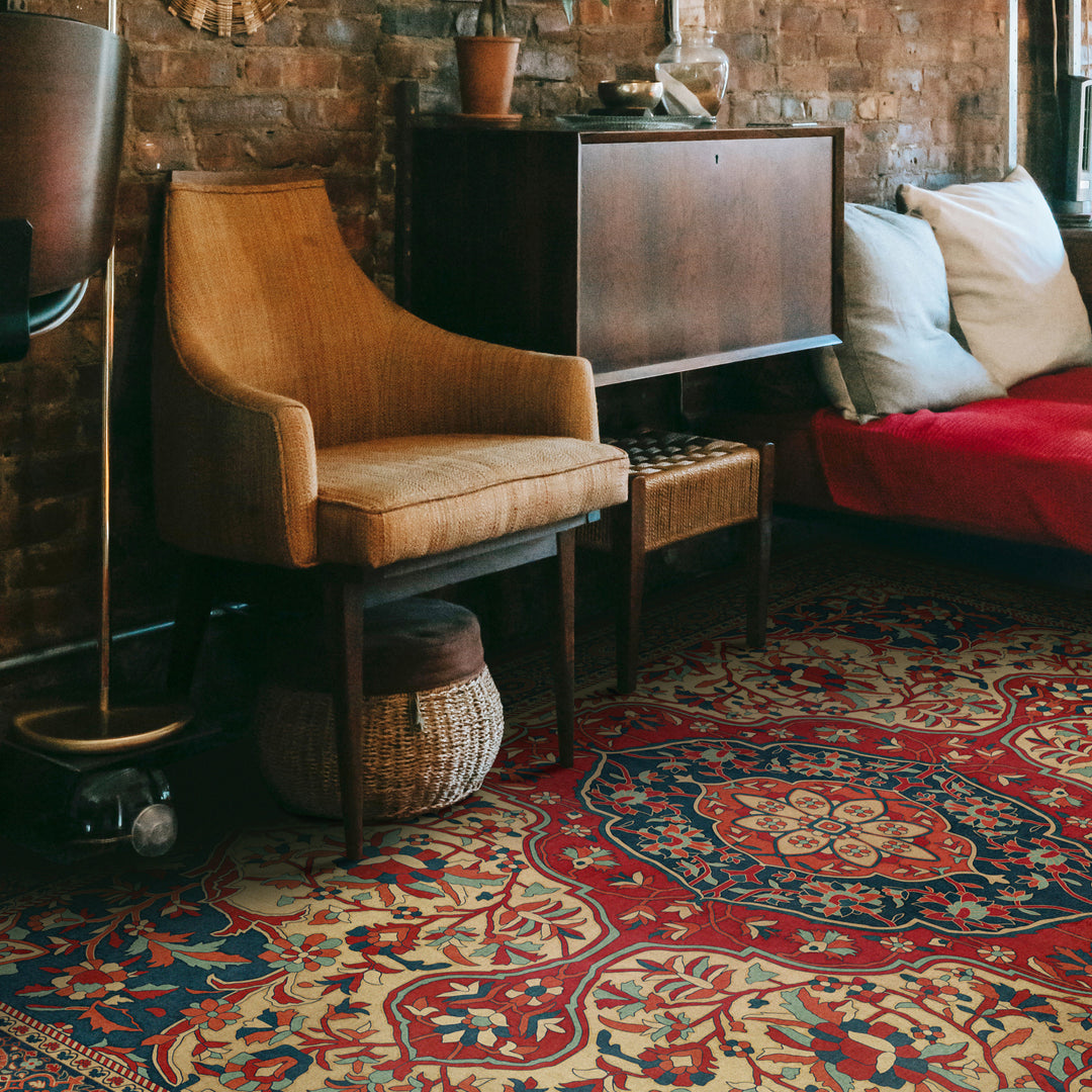 Spicher and Company Vintage Vinyl Floor Cloths Oz Modern Area Rugs