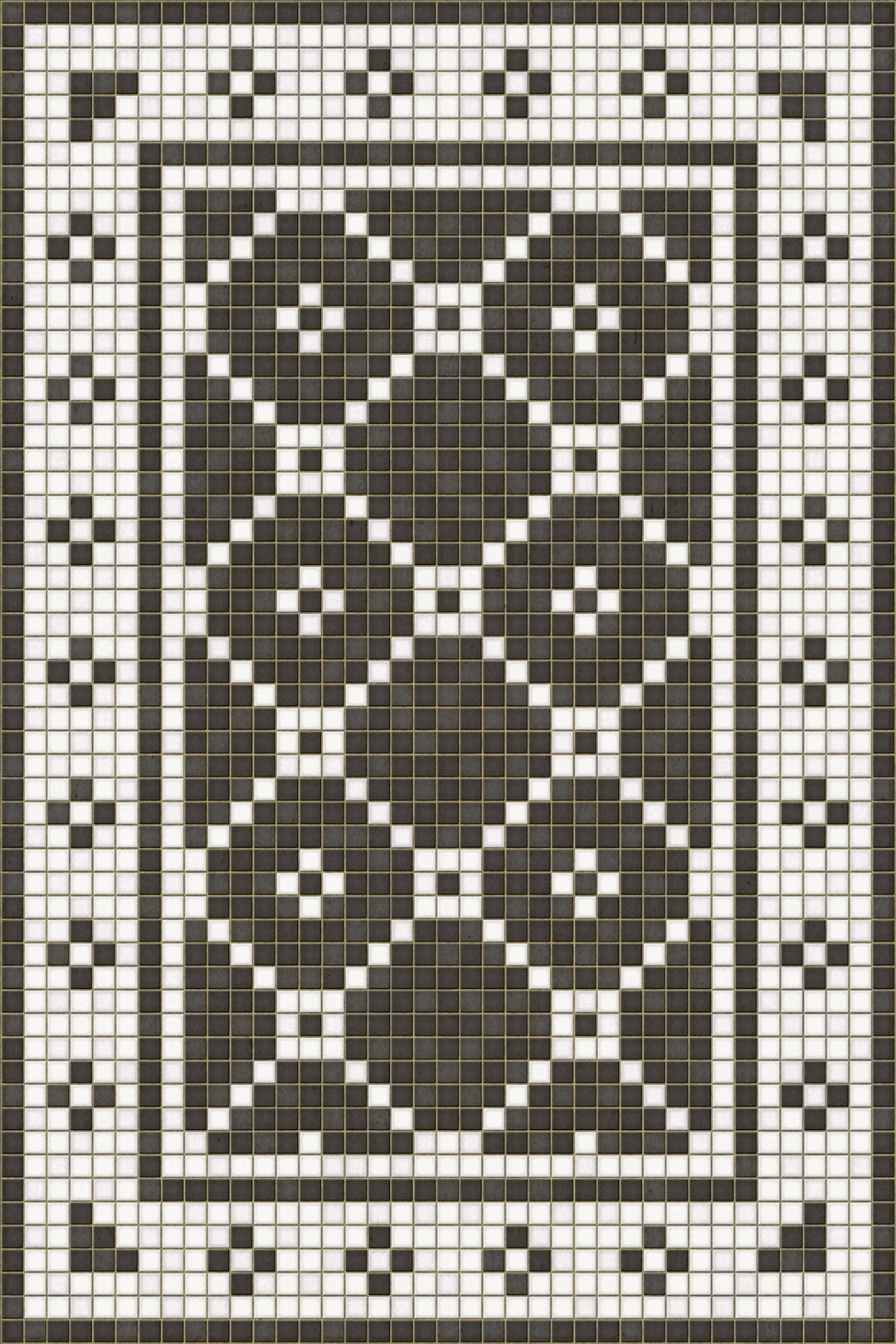 Vintage Vinyl Floorcloth Mat (Mosaic A Elmhurst Avenue ) - Hudson & Vine