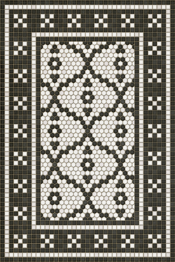 Vintage Vinyl Floorcloth Mat (Mosaic F - Pelham Bay Park) - Hudson & Vine