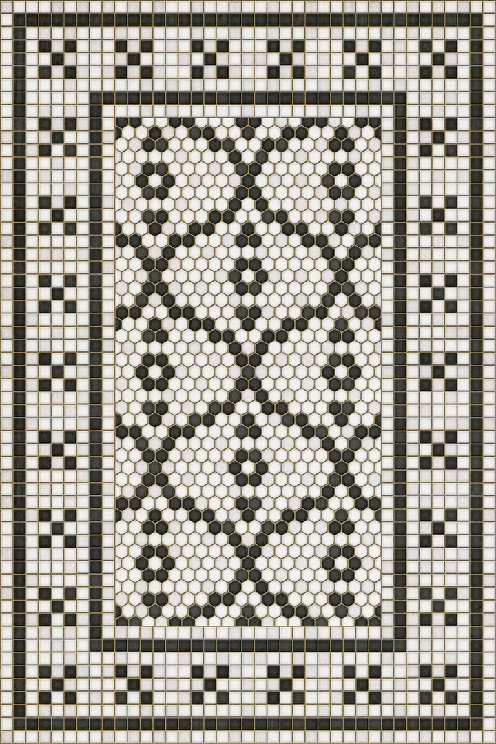Vintage Vinyl Floorcloth Mat (Mosaic F - Queensboro Plaza) - Hudson & Vine