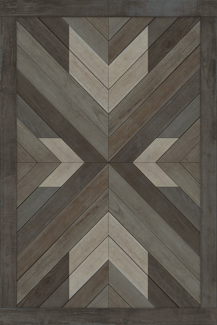 Vintage Vinyl Floorcloth Rug (Norwegian - Bohemian - Bohemia After Dark)