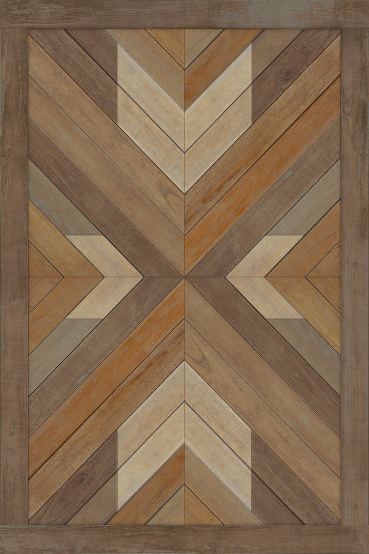 Vintage Vinyl Floorcloth Rug (Norwegian - Bohemian - Bohemia Proper)