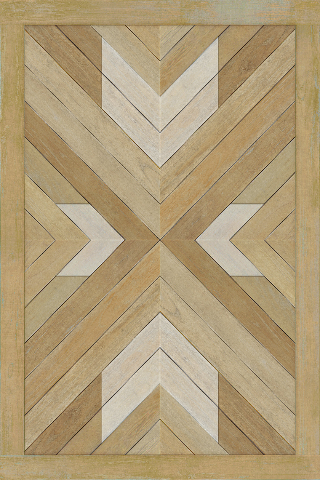 Vintage Vinyl Floorcloth Rug (Norwegian - Bohemian - Romani)