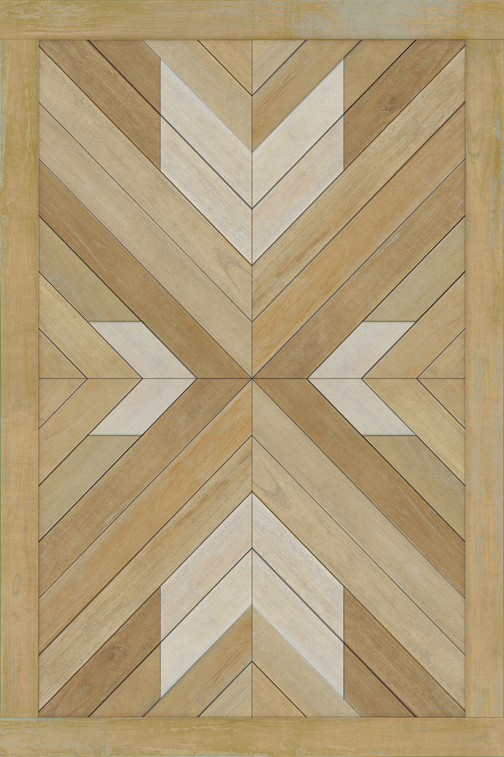 Vintage Vinyl Floorcloth Rug (Norwegian - Bohemian - Romani)