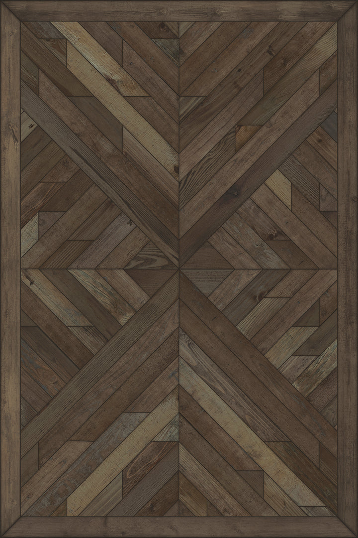 Vintage Vinyl Floorcloth Rug (Norwegian - Nile - Drenched in Night)