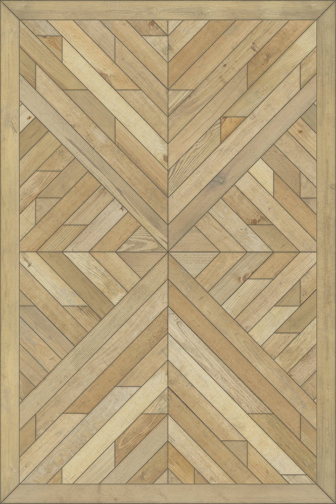 Vintage Vinyl Floorcloth Rug (Norwegian - Nile - Light that Flowed)
