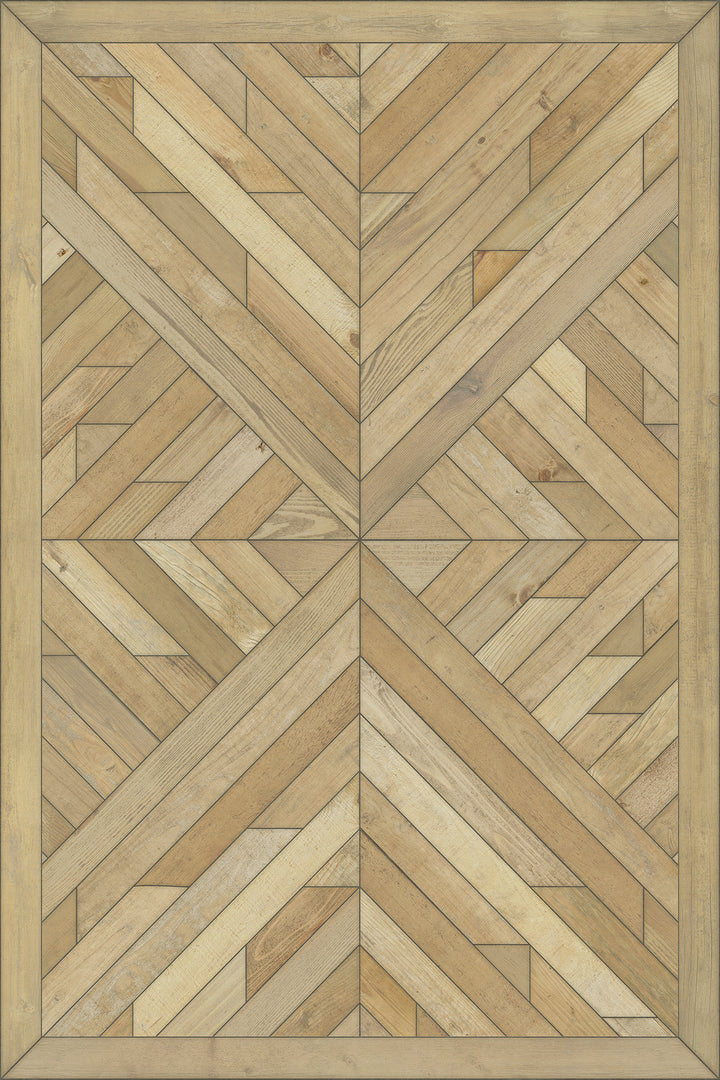 Vintage Vinyl Floorcloth Rug (Norwegian - Nile - Light that Flowed)