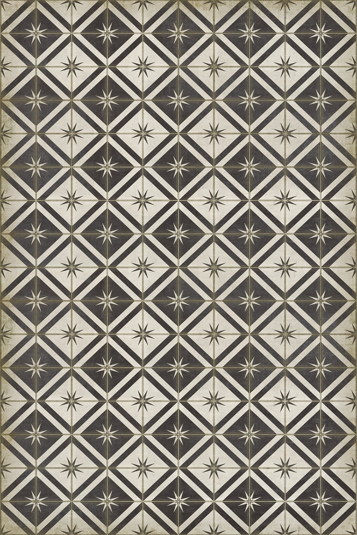 Vintage Vinyl Floorcloth Rug (Classic Pattern 20 Stark)
