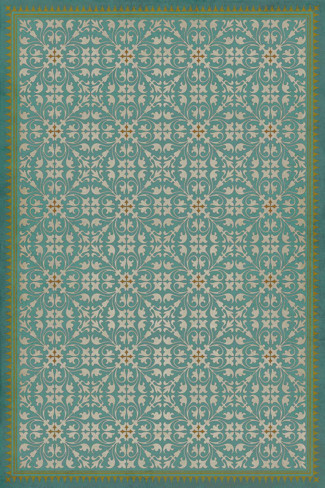 Vintage Vinyl Floorcloth Rug (Pattern 21 Contrarwise)