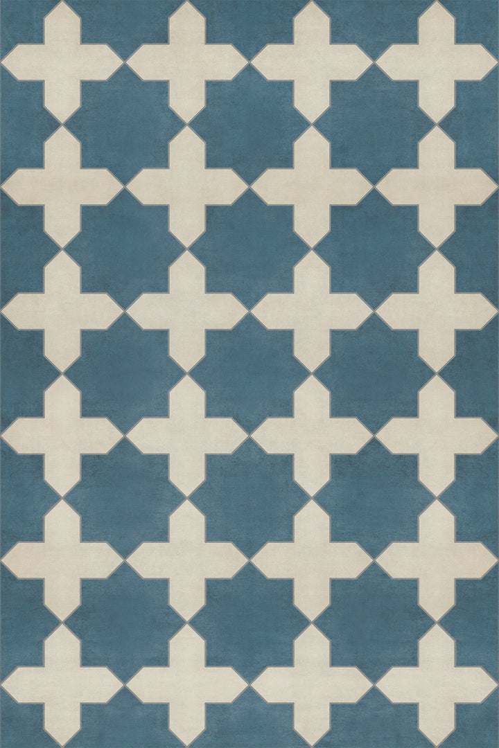 Vintage Vinyl Floorcloth Rug (Pattern 23 It Is In The Sea)