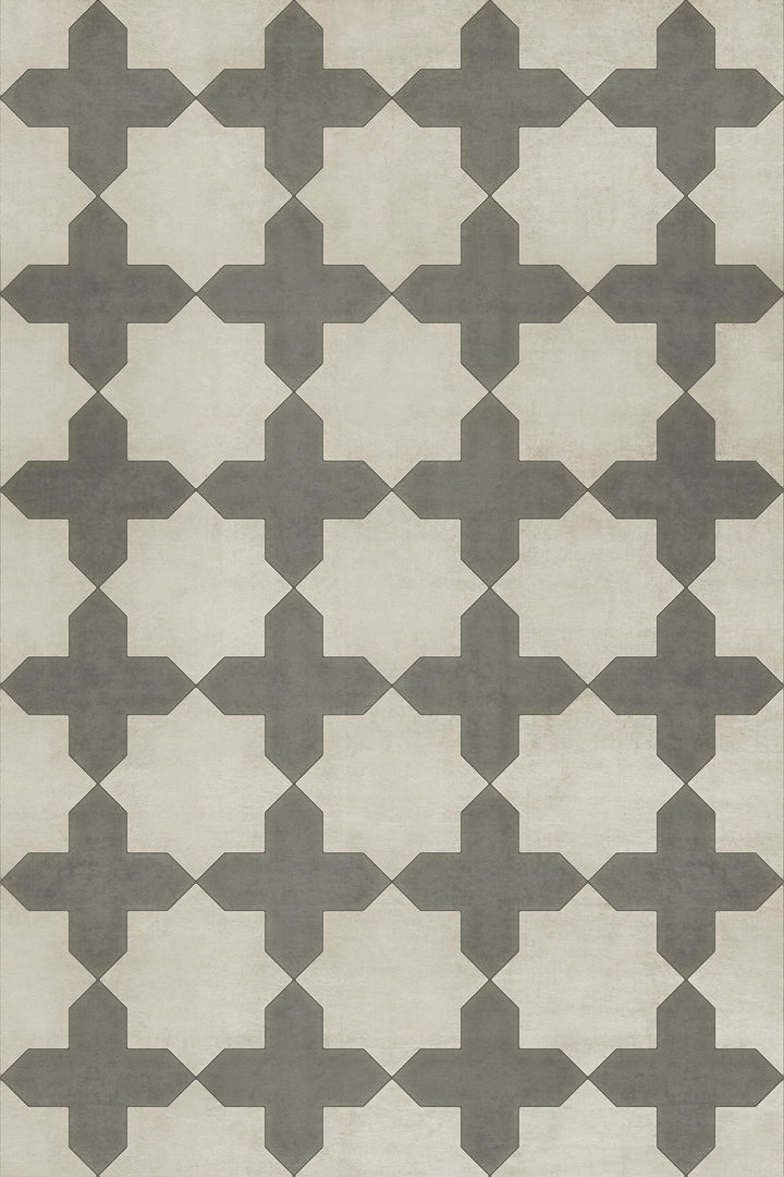Vintage Vinyl Floorcloth Rug (Pattern 23 Simple as Doves)
