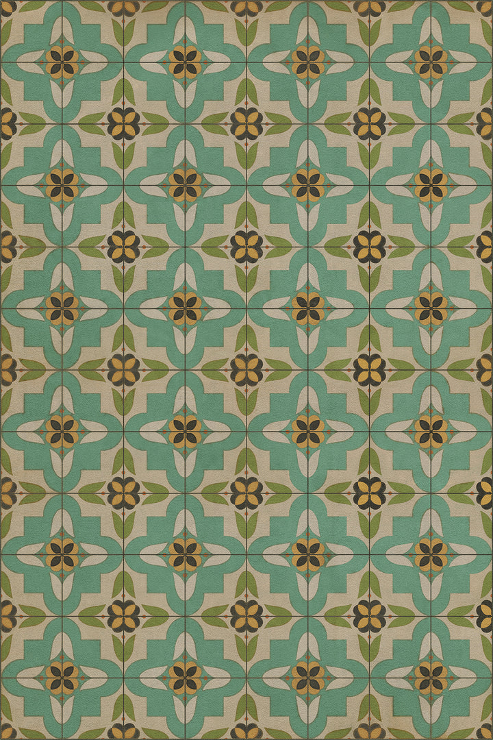 Vintage Vinyl Floorcloth Rug (Pattern 33 I Am Not A Bumblebee)