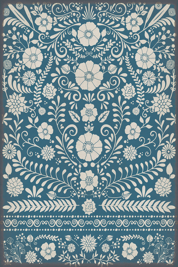 Vintage Vinyl Floorcloth Rug (Pattern 36 Dickinson)