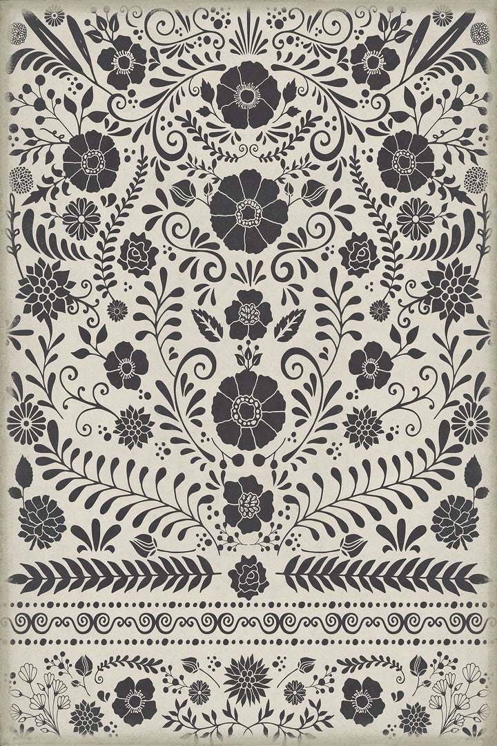 Vintage Vinyl Floorcloth Rug (Pattern 36 Lovecraft)