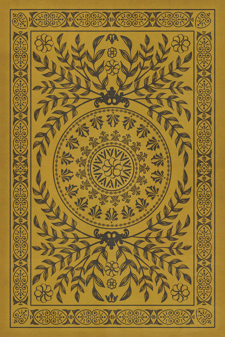 Vintage Vinyl Floorcloth Rug (Pattern 40 Alhambra)