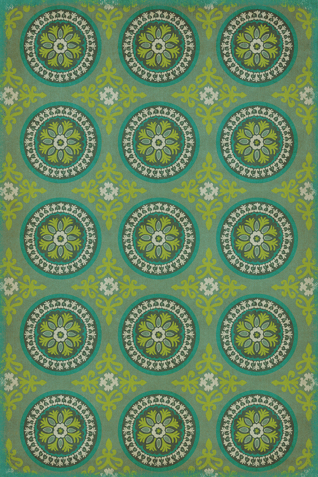 Vintage Vinyl Floorcloth Rug (Pattern 43 Nirvana)