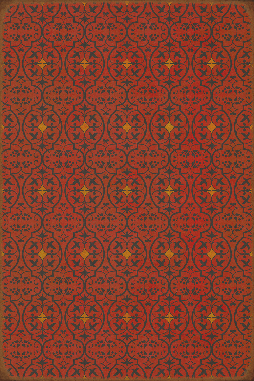 Vintage Vinyl Floorcloth Rug (Pattern 51 Hookah Lounge)
