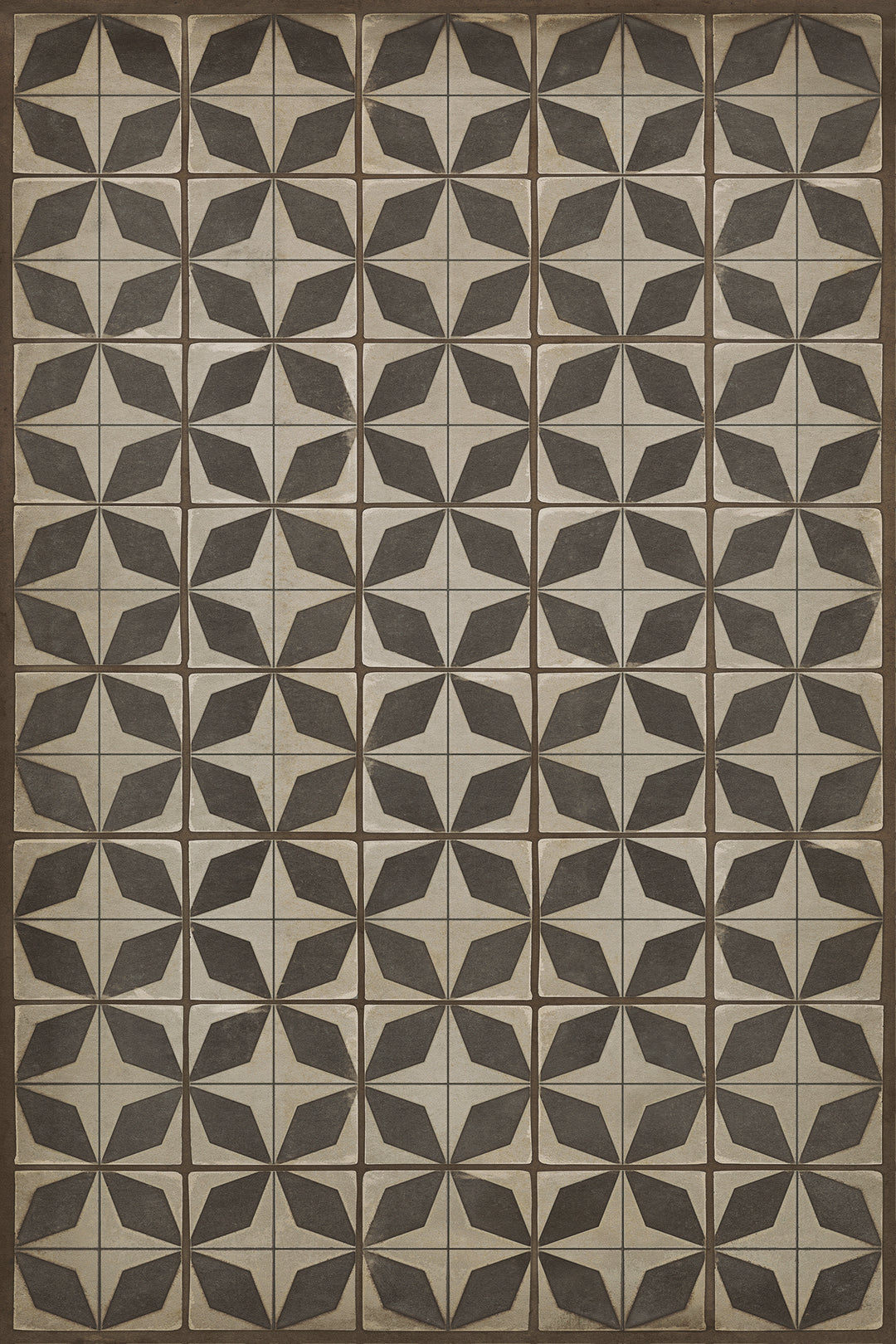 Vintage Vinyl Floorcloth Rug (Pattern 54 Sputnik)
