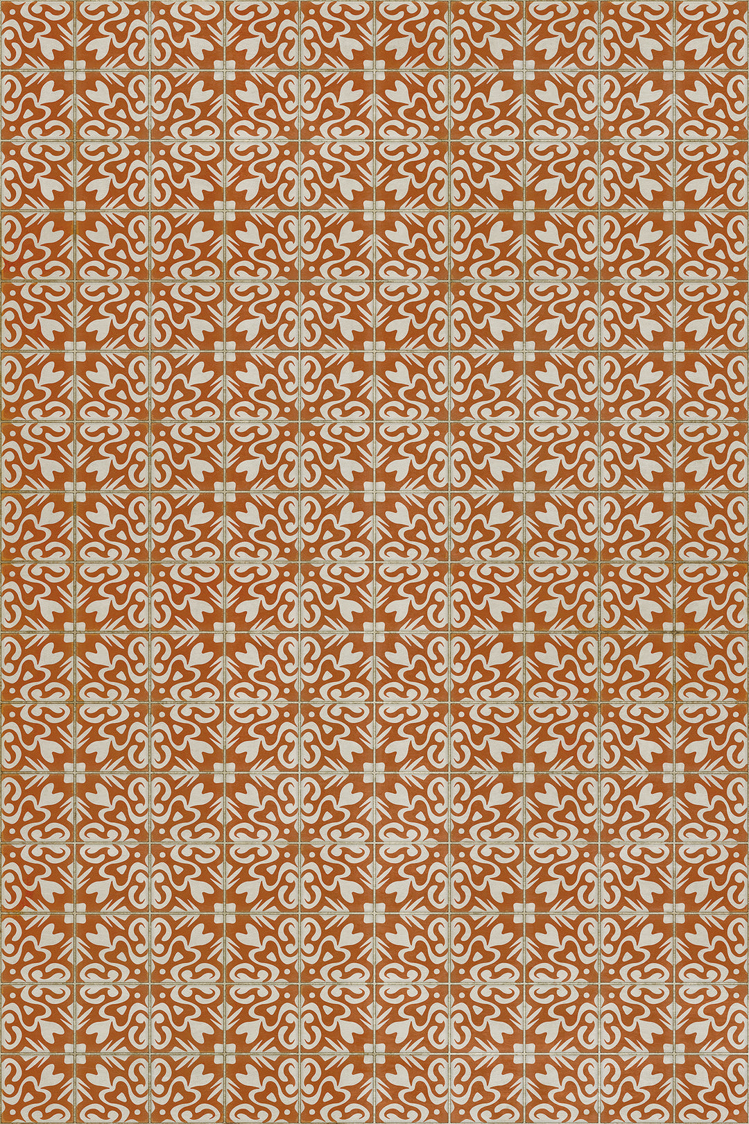 Vintage Vinyl Floorcloth Rug (Pattern 56 Lady Susan)