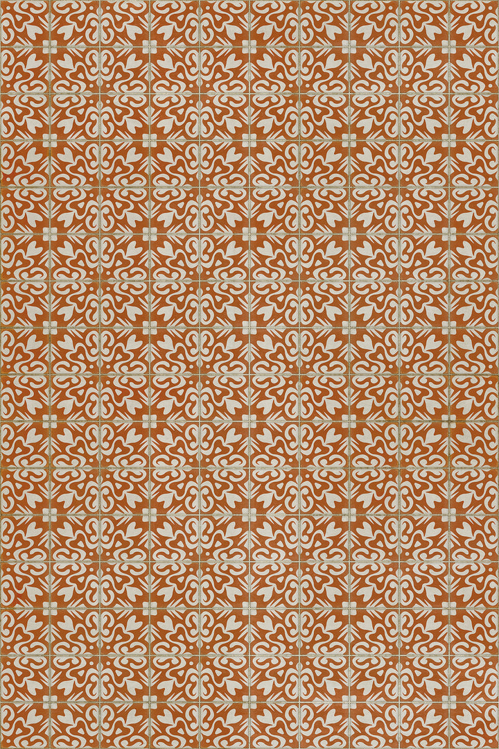 Vintage Vinyl Floorcloth Rug (Pattern 56 Lady Susan)