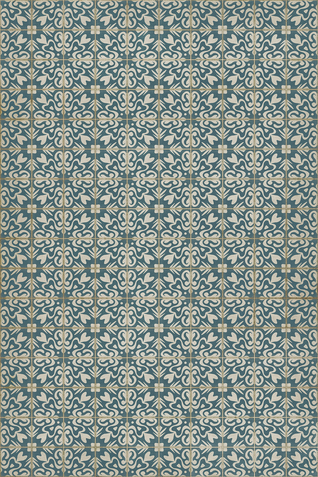 Vintage Vinyl Floorcloth Rug (Pattern 56 Lizzie Bennett)