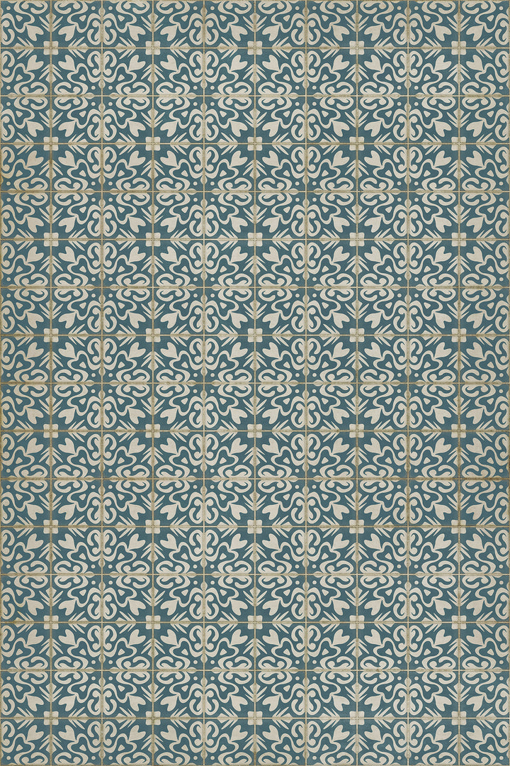 Vintage Vinyl Floorcloth Rug (Pattern 56 Lizzie Bennett)