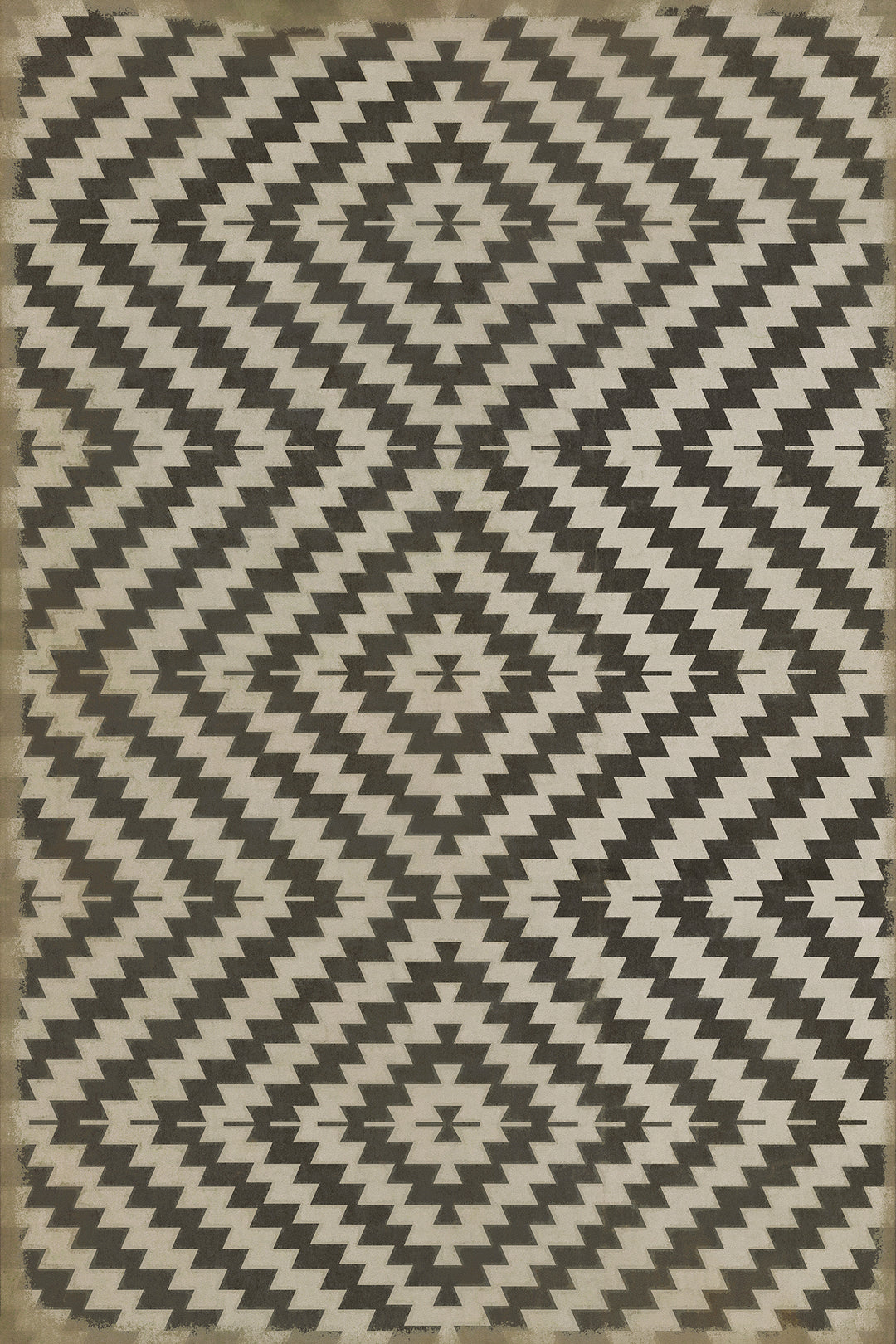 Vintage Vinyl Floorcloth Mat (Classic Pattern 63 Doplar Effect)