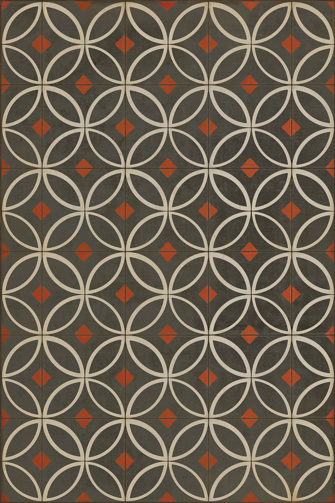 Vintage Vinyl Floorcloth Rug (Pattern 70 When the Night Comes)