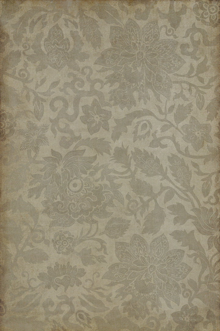 Vintage Vinyl Floorcloth Rug (Pattern 71 East China Sea)