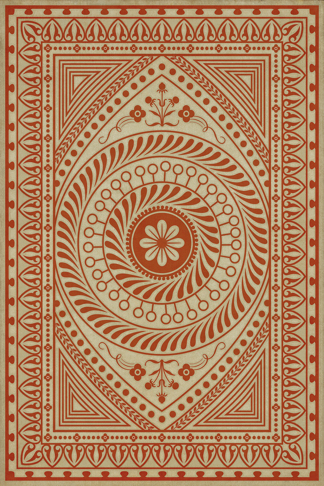 Vintage Vinyl Floorcloth Rug (Pattern 75 Praise Hope)