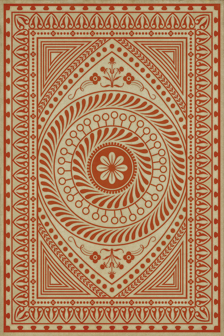 Vintage Vinyl Floorcloth Rug (Pattern 75 Praise Hope)