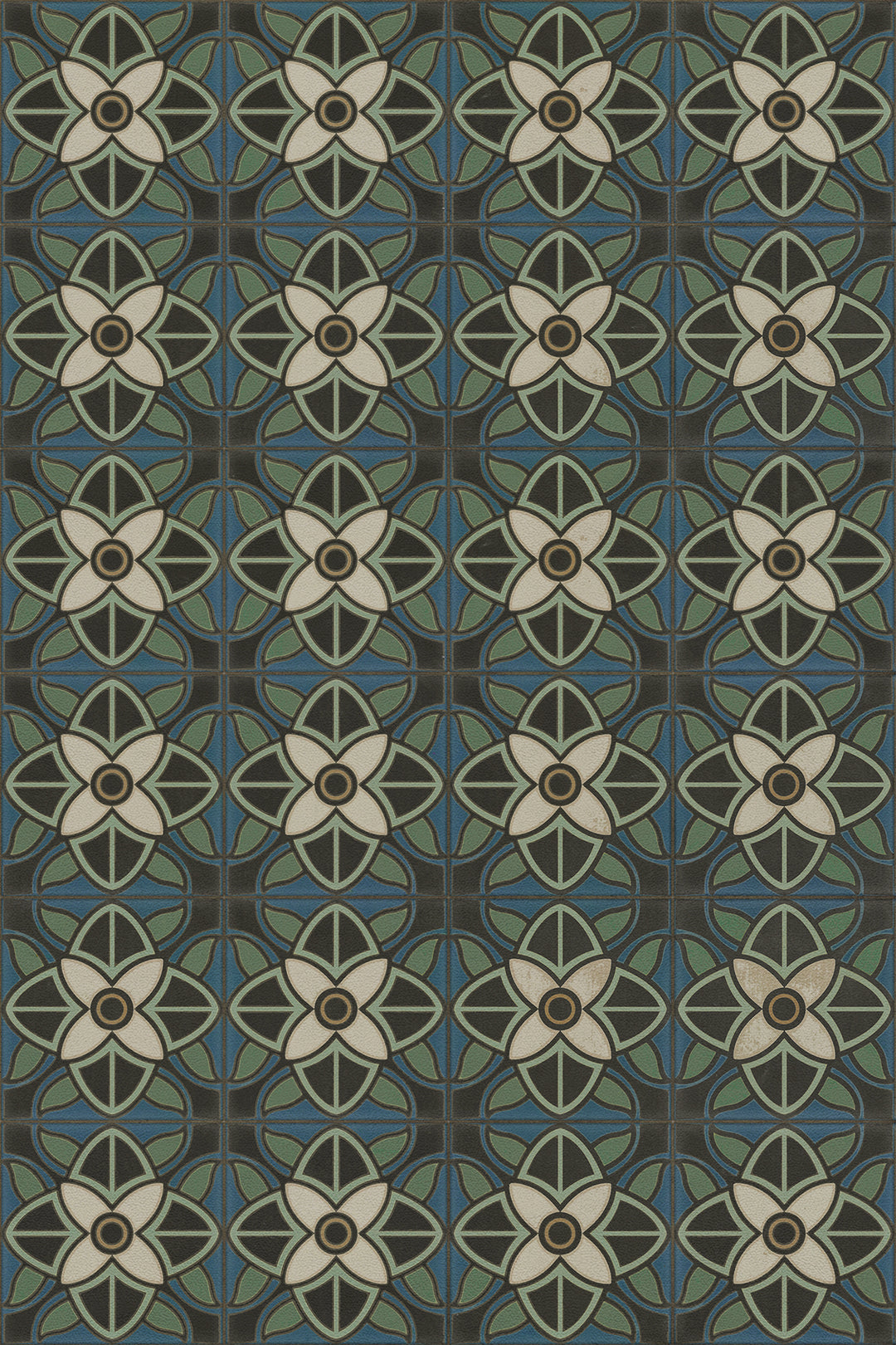 Vintage Vinyl Floorcloth Rug (Pattern 80 Bette Davis)