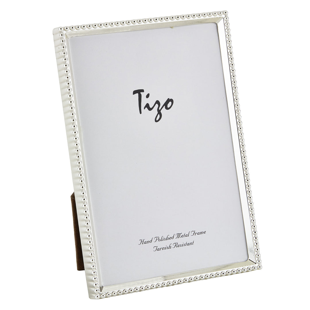 Tizo Silver Beaded Picture Frame